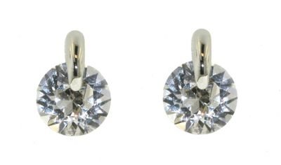 Rhodium & pin-set Swarovski crystal earrings